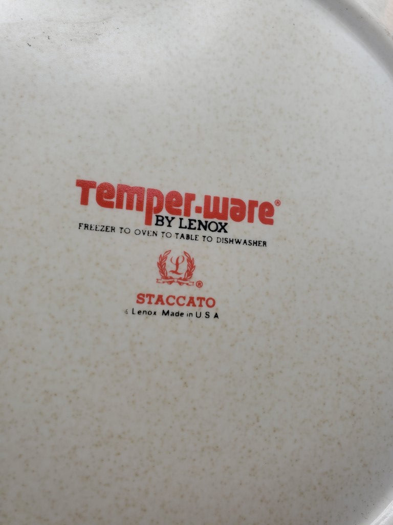 Set of 5 Lenox Staccato Red & Blue Salad Plates LK