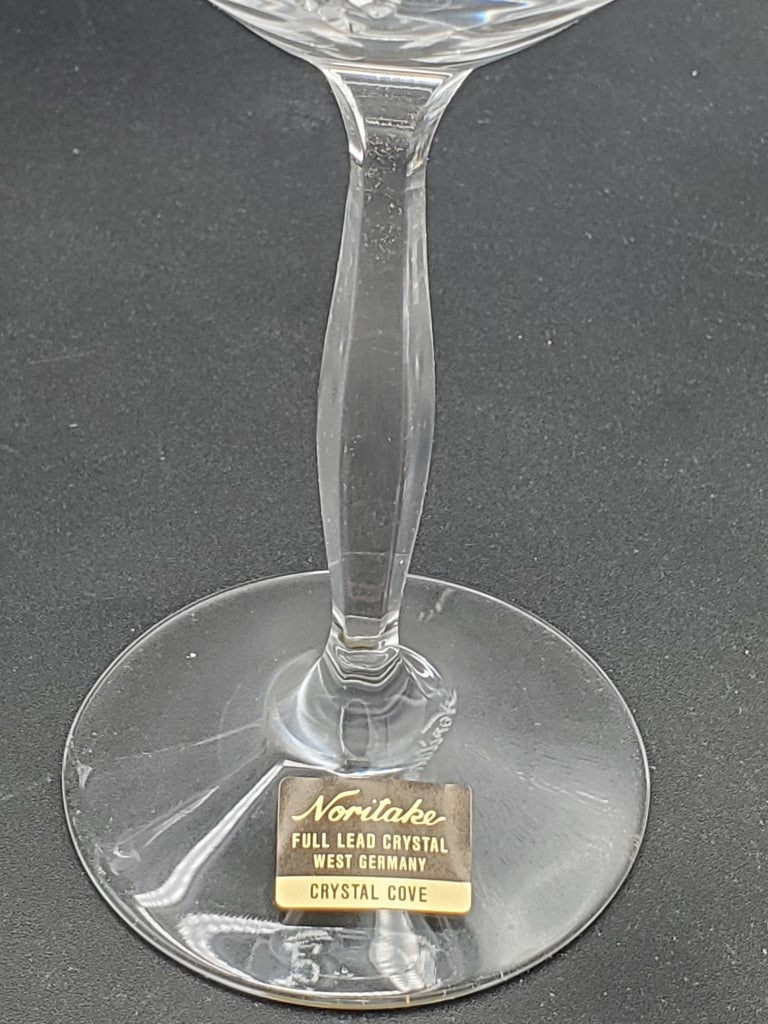 Set of 3 Noritake Crystal Cove Wine Glasses LK