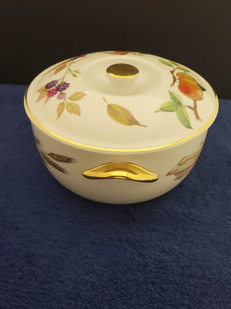 Royal Worcester Evesham Gold 6" Handled Round Covered Casserole