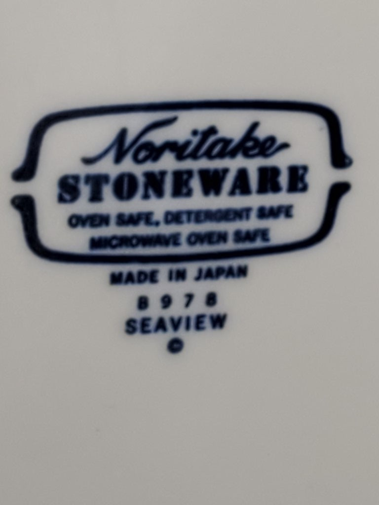 Set of 5 Noritake Seaview Dinner Plates LK
