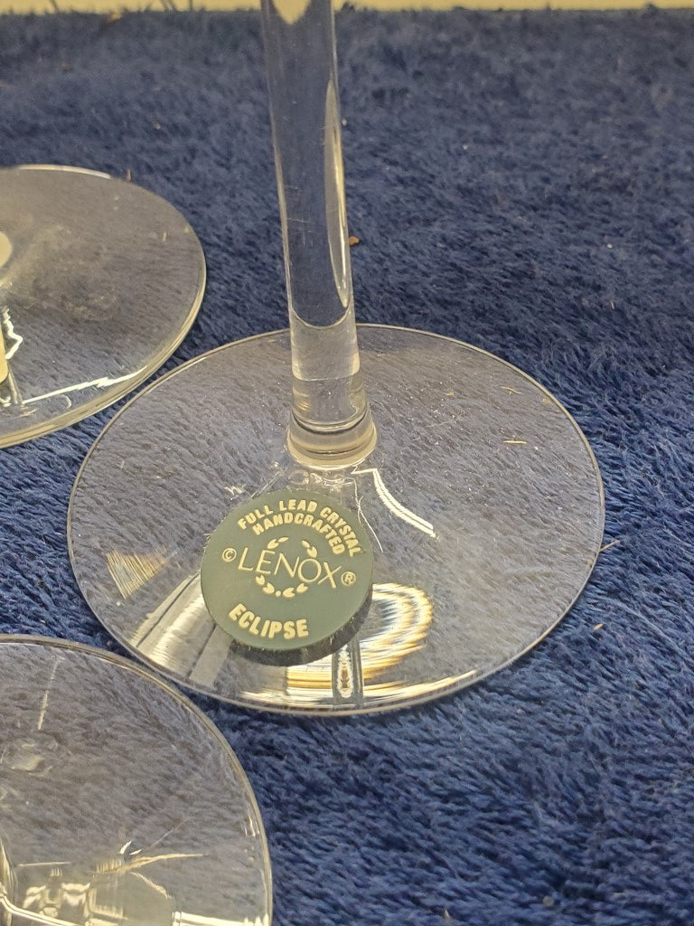 Set of 5 Lenox Eclipse Wine Glasses LK