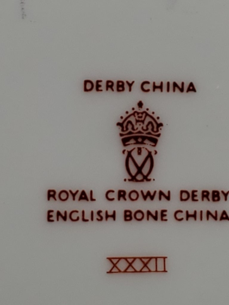 Set of 3 Royal Crown Derby Asian Rose (Duesbury Shape) Rim Soup Bowls LK
