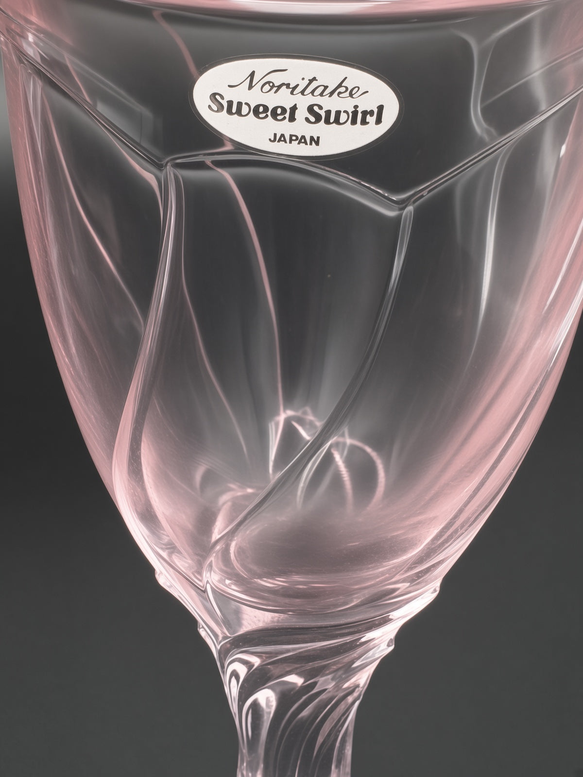 Set of 4 Noritake Sweet Swirl Pink Wine Glass LK