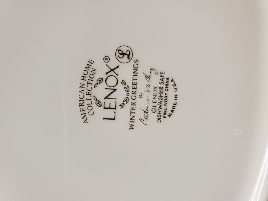 Lenox Winter Greetings Garvy Boat & Underplate