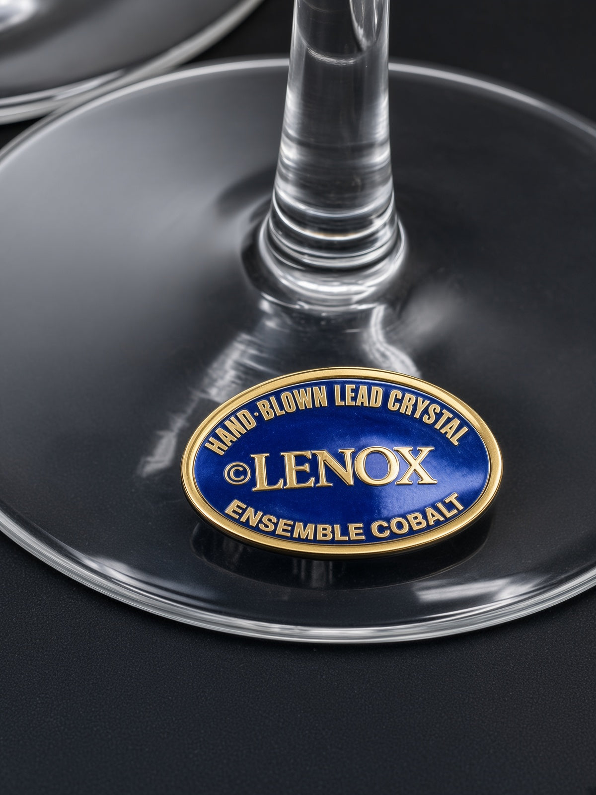 Set of 3 Lenox Ensemble Cobalt Champagne Flutes LK