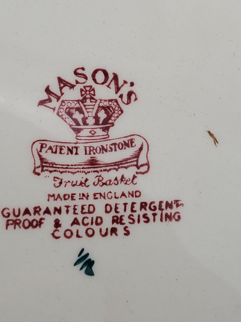 Set of 3 Mason's Fruit Basket Red Multicolor Dinner Plates LK