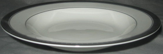 Set of 5 Mikasa Palatial Platinum Rimmed Soup Bowls