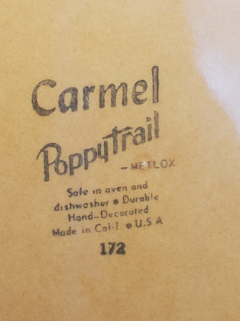Set of 7 Metlox Poppytrail Vernon Carmel Dinner Plates LK