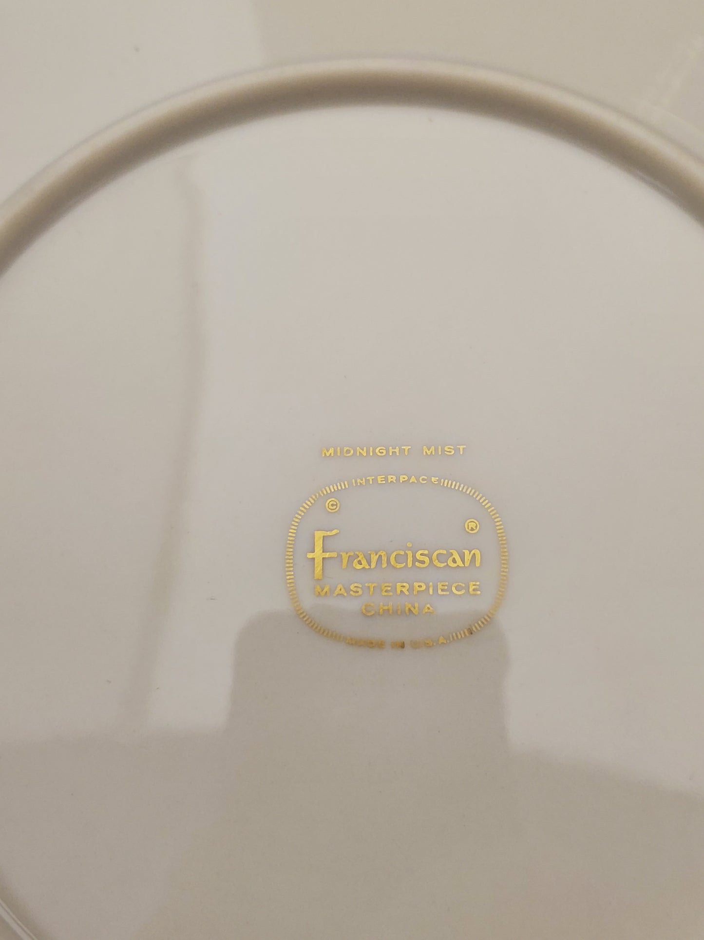 Set of 3 Franciscan Midnight Mist Dinner Plates LK