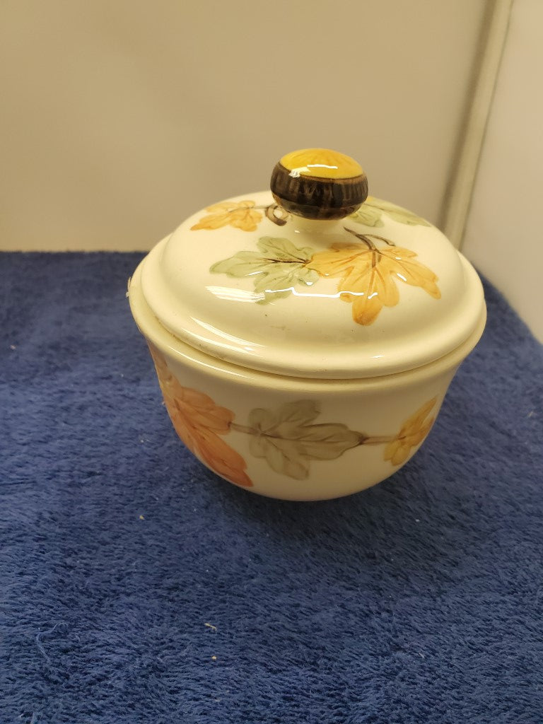 Franciscan (USA Backstamp) October Creamer and Sugar Bowl with Lid LK