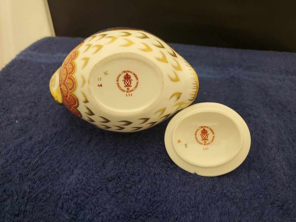 Royal Crown Derby Figurines Quail Sugar Bowl and Lid