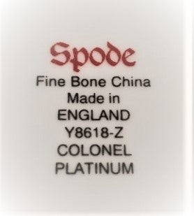 Spode Colonel Blue Platinum Saucer