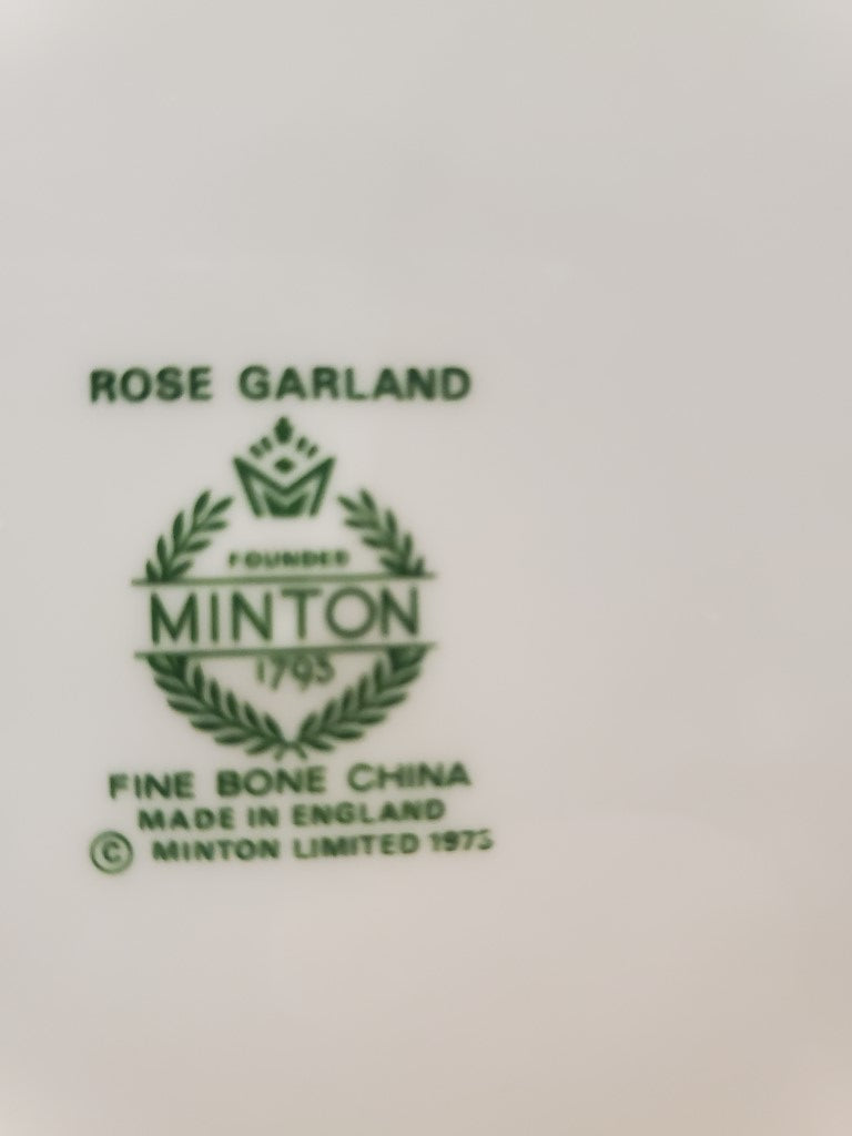 Set of 4 Minton Rose Garland Dinner Plates LK