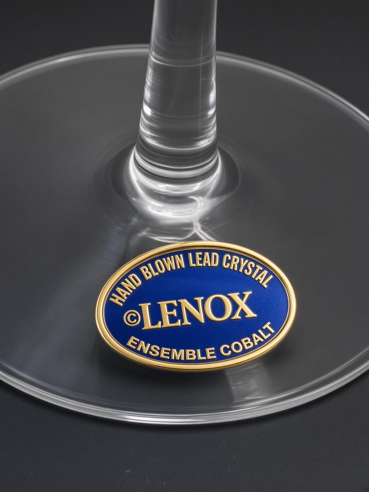 Set of 3 Lenox Ensemble Cobalt Wine Glass LK