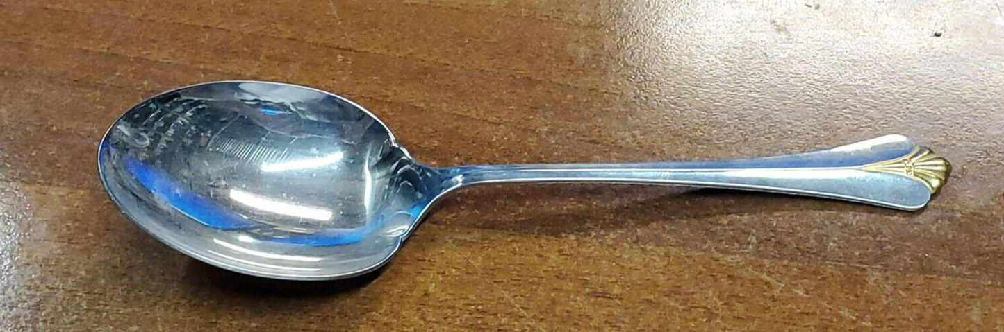 Oneida Golden Golden Royal Flute (Golden) Solid Smooth Casserole Spoon