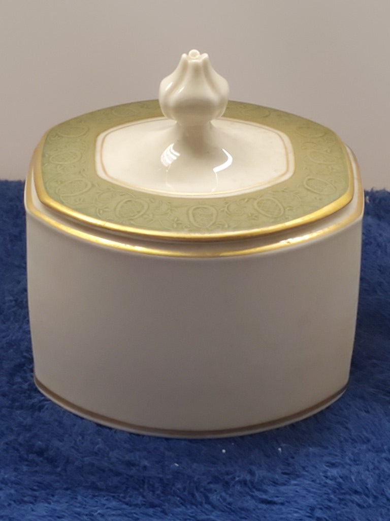 Franciscan Antique Green Sugar Bowl with Lid