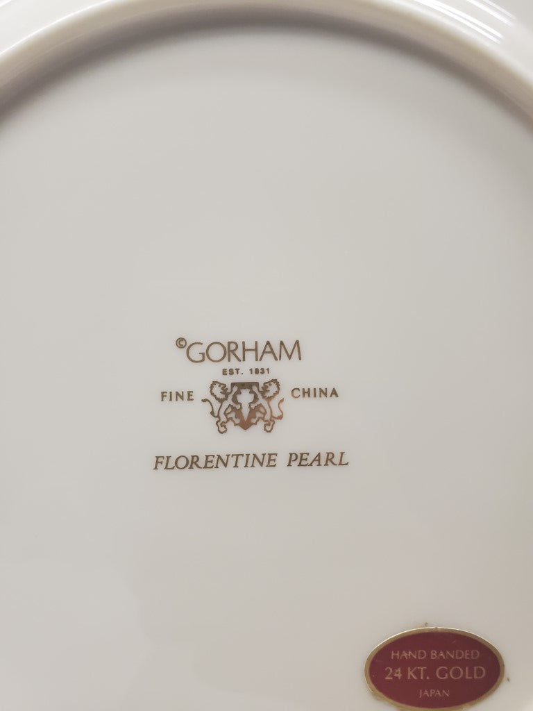 Set of 5 Gorham Florentine Pearl Dinner Plates LK