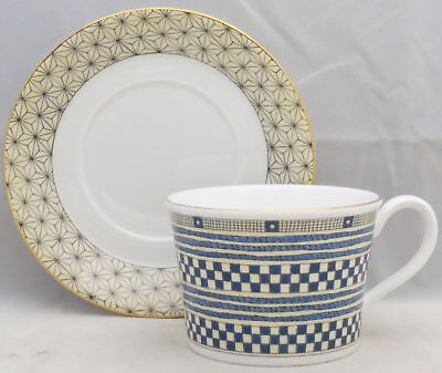 Set of 5 Wedgwood Samurai Flat Cup & Saucer Sets