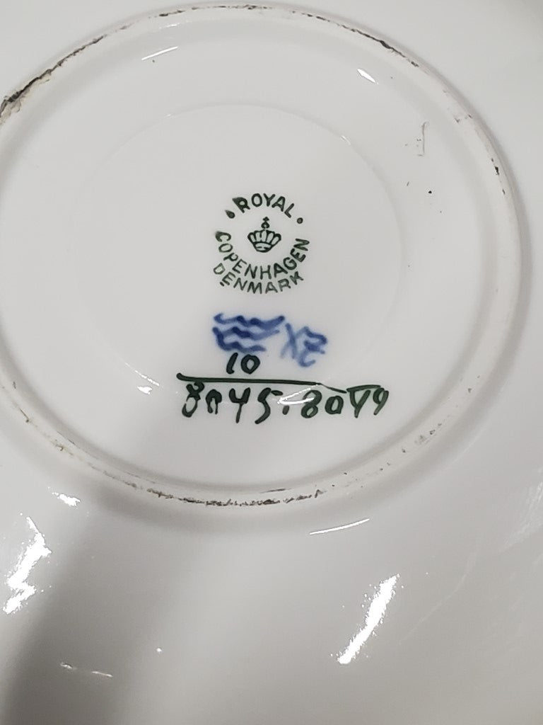 Set of 4 Royal Copenhagen Blue Flowers Braided Saucers (8049)