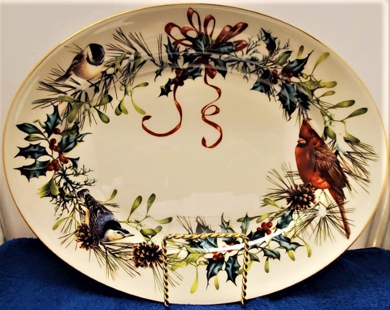 Lenox Winter Greetings 13" Oval Serving Platter