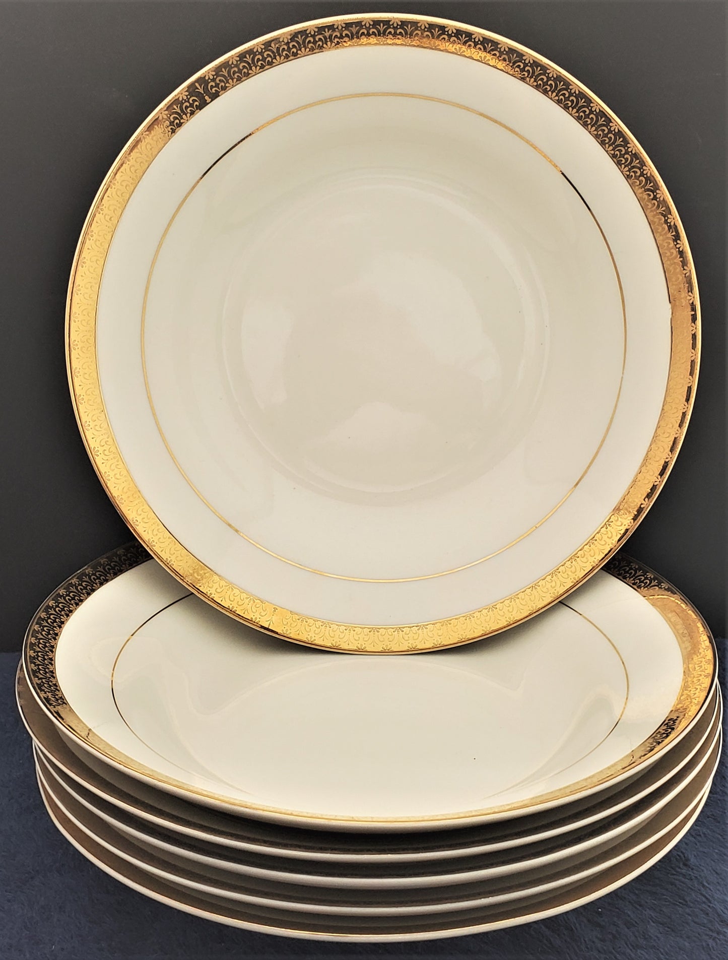 Set of 6 Sango Georgetown (8455) Rim Soup Bowls