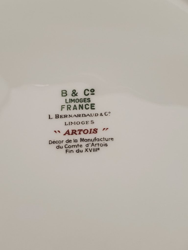 Set of 6 Bernardaud Artois Vert Bread & Butter Plates