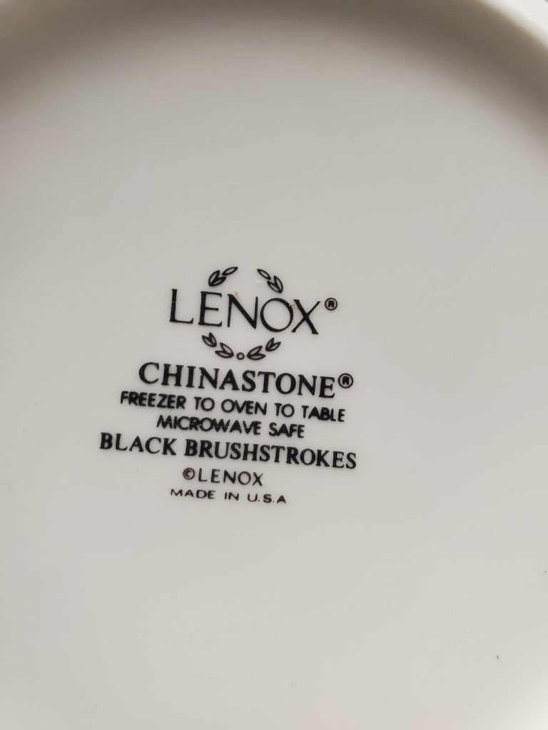 Set of 3 Lenox Black Brushstrokes Cereal Bowls LK