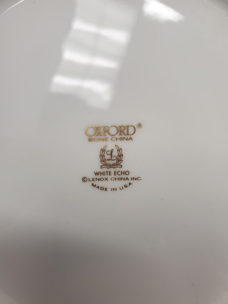 Set of 6 Oxford White Echo Salad Plates LK