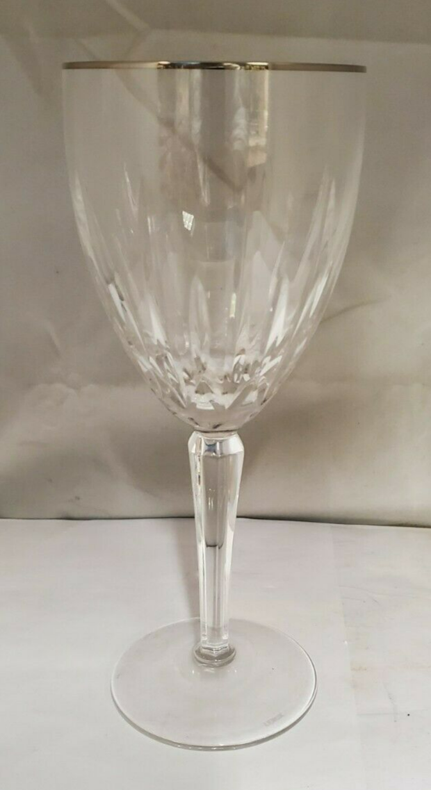 Set of 5 Lenox Clarity Platinum Water Goblets