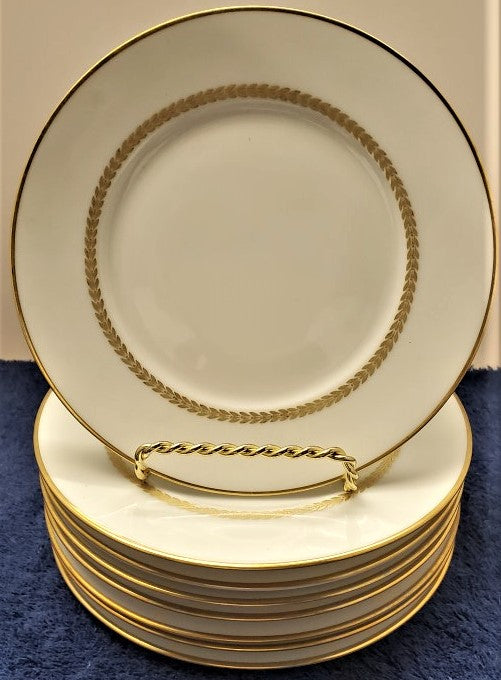 Set of 8 Furstenberg Golden Laurel Salad Plates –