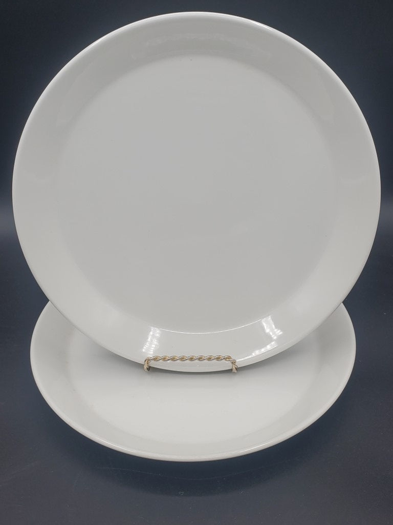 Set of 2 Johnson Brothers Tivoli White Dinner Plates LK