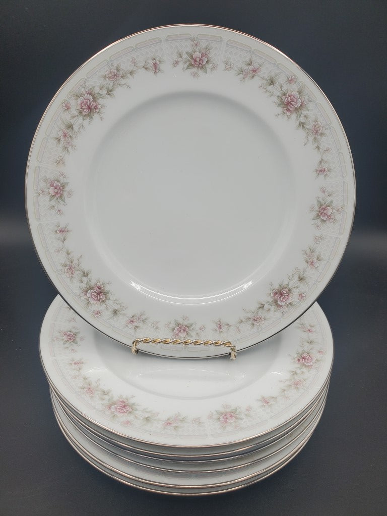 Set of 7 Noritake Thornton Salad Plates LK
