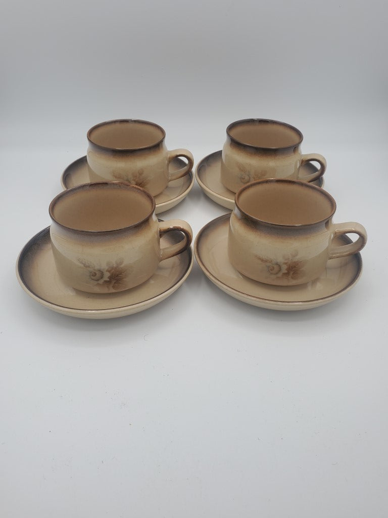Set of 4 Denby Memories Cup & Saucer Sets LK
