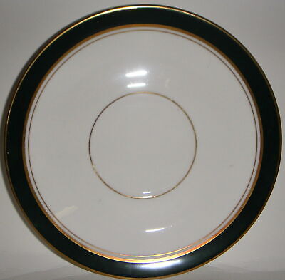 Set of 2 Royal Worcester Howard Leather Green Saucers (Imperfect)