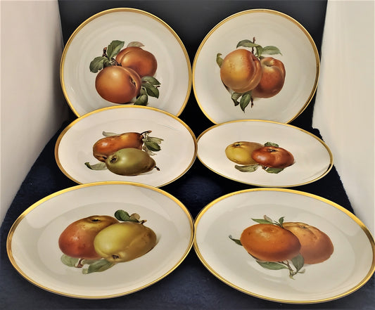 Hutschenreuther Pairs of Fruits (Hut749) Set of 6 Salad Plates