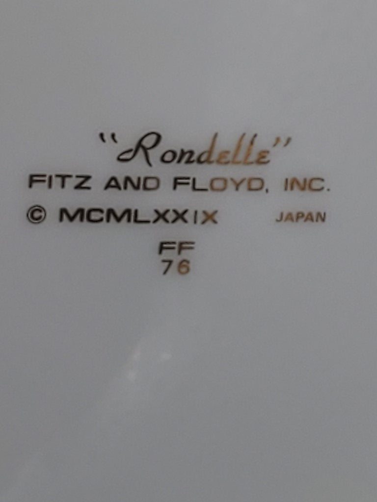 Set of 3 Fitz & Floyd Rondelle Black Bread & Butter Plates LK