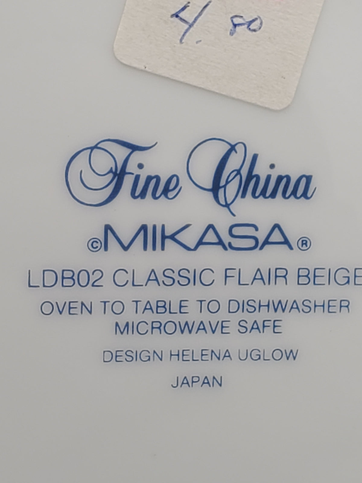 Set of 2 Mikasa Classic Flair Beige Rim Soup Bowls LK