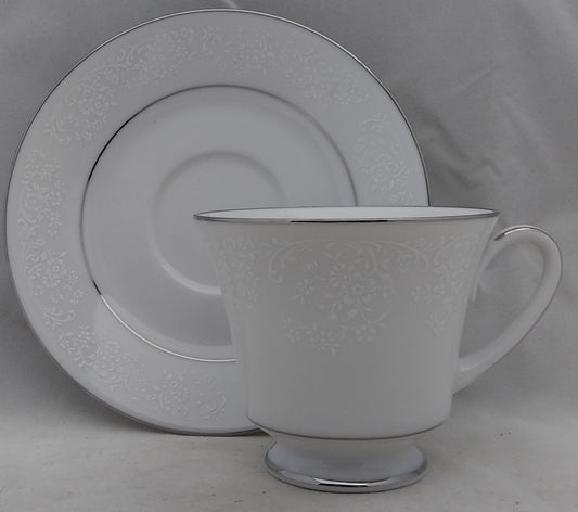 Set of 4 Noritake Tahoe Footed Cup & Saucer Sets
