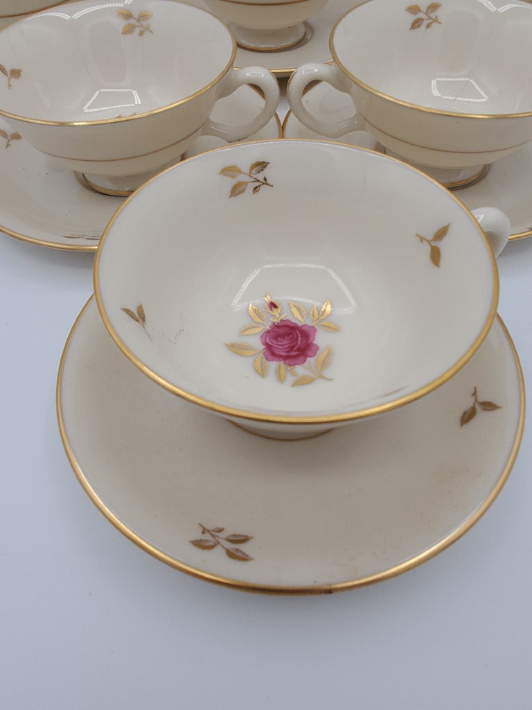 Set of 6 Lenox Rhodora Cup & Saucer Sets LK