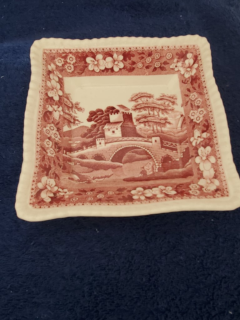 Set of 2 Spode Tower Pink (Older BS) Square Trays