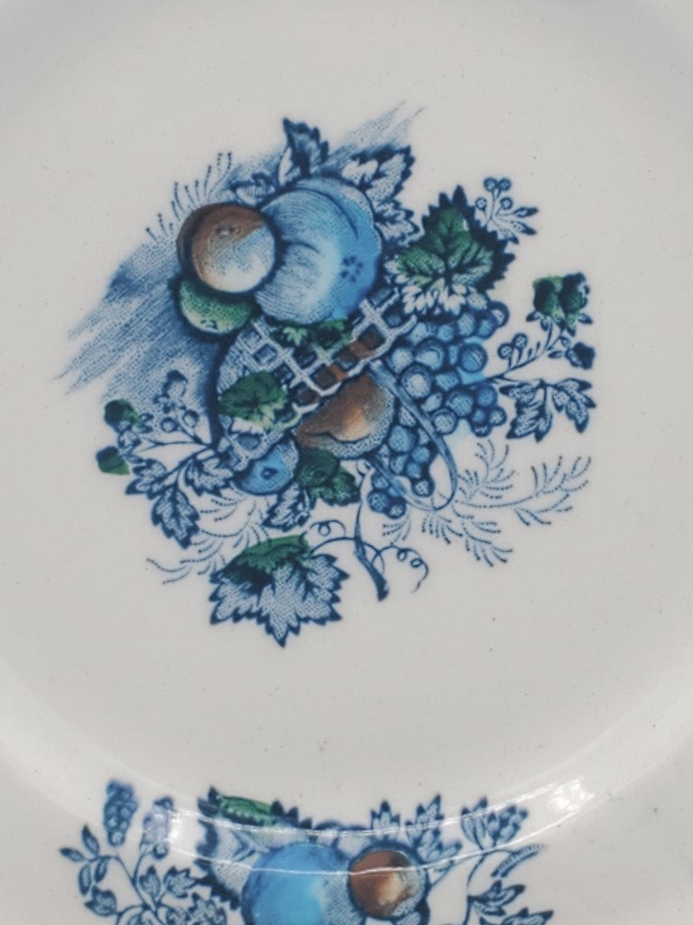 Set of 6 Mason's Fruit Basket Blue Multicolor Bread & Butter Plates LK