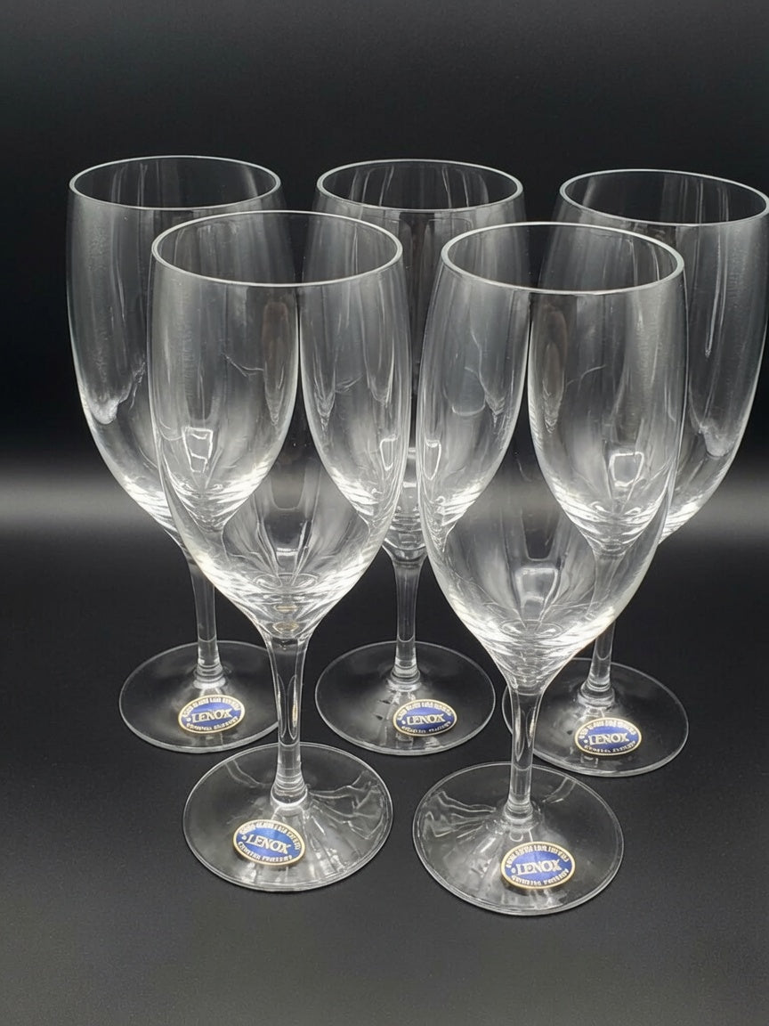 Set of 5 Lenox Crystal Crystal Fantasy Water Goblets LK
