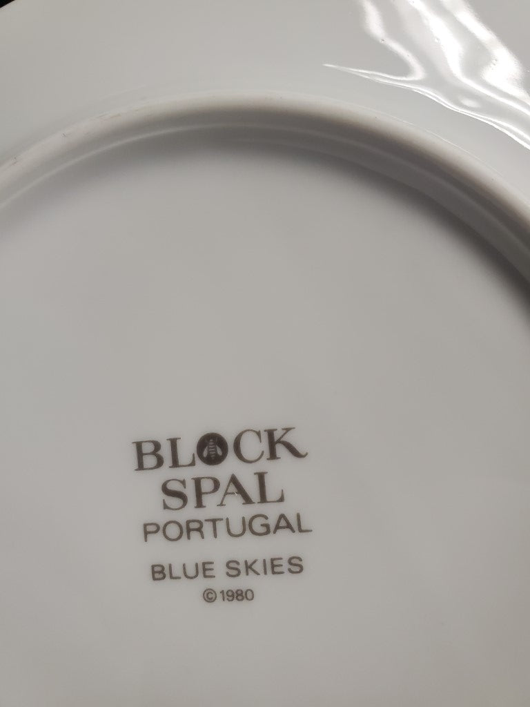 Set of 10 Block Blue Skies Bread & Butter Plates LK
