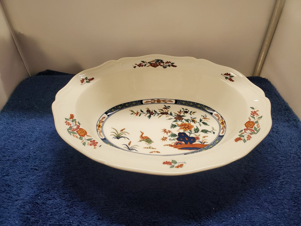 Wedgwood Chinese Teal Oval Vegetable Bowl LK