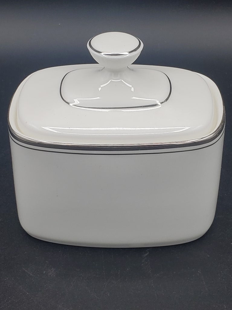 Royal Doulton Platinum Concord Sugar Bowl with Lid LK