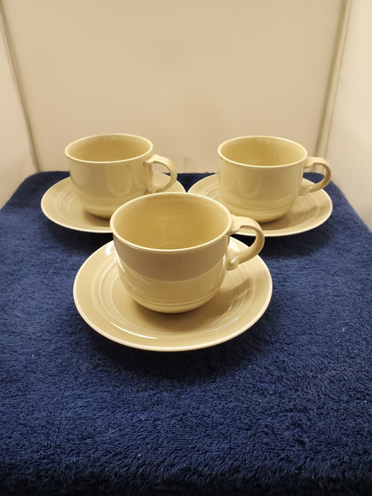 Set of 3 Mikasa Free Spirit Cup & Saucer Sets LK