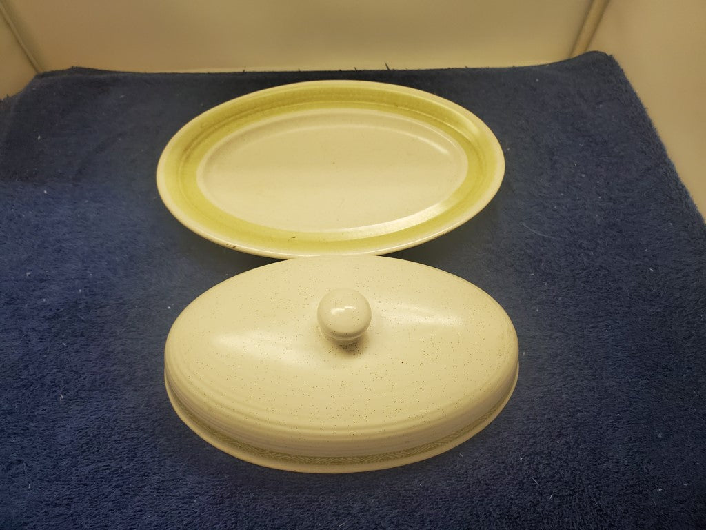 Franciscan Hacienda Green Covered Butter Dish LK
