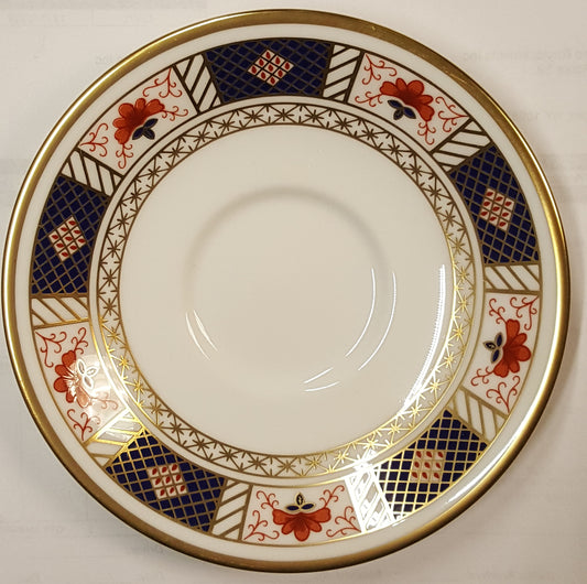 Set of 2 Royal Crown Derby Derby Border Saucers for Flat Cup