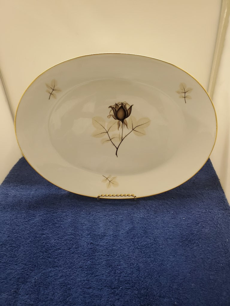 Rosenthal Shadow Rose Oval Serving Platter LK
