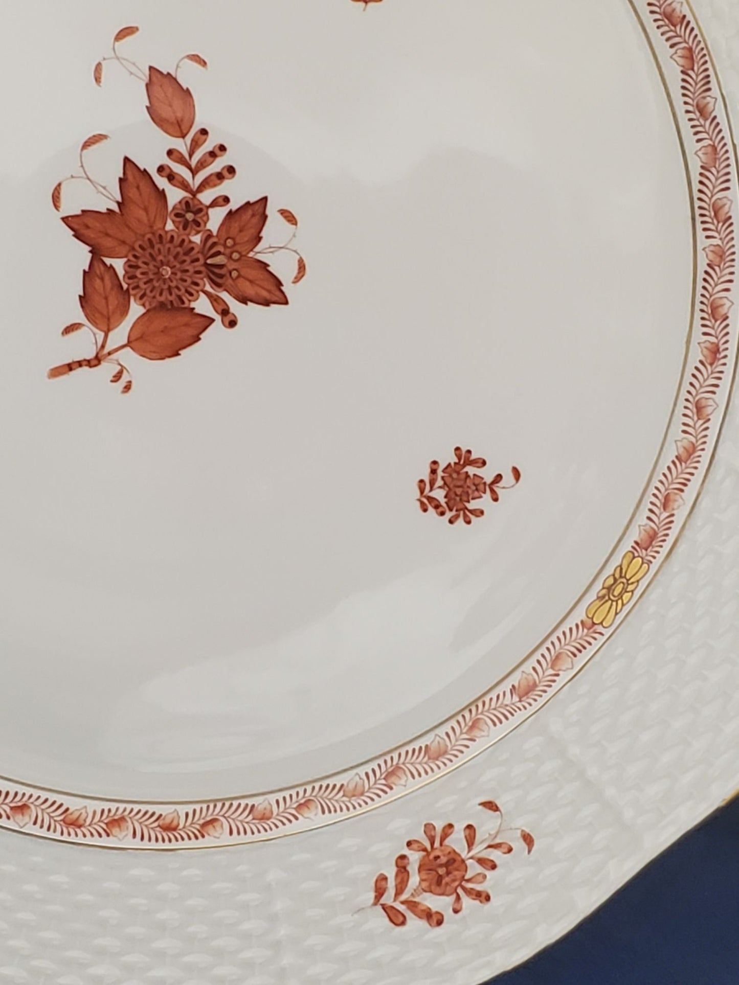 Herend Chinese Bouquet Rust (AOG) 13" Round Serving Plate (755)